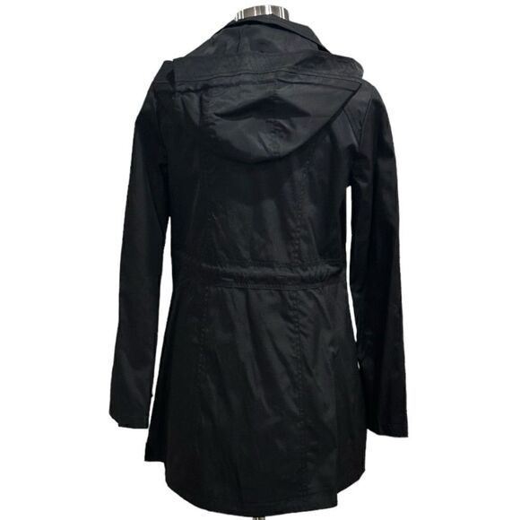 GUESS Women’s Lace Up Hooded Water Resistant Raincoat Jacket in the Size Medium - Picture 7 of 16